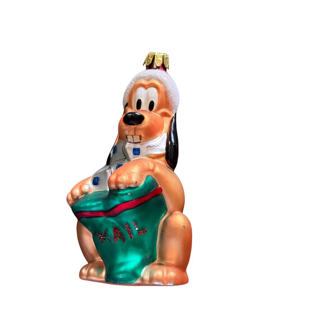 Santa's Best Disneyβsβ Mickey Mouse βPLUTOβ Ornament European Style Blown Glass